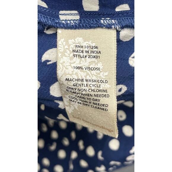 SOFT SURROUNDINGS Sonrisa Navy Polka Dot
Small Cottagecore Boho Flowy Smocked - Picture 7 of 8
